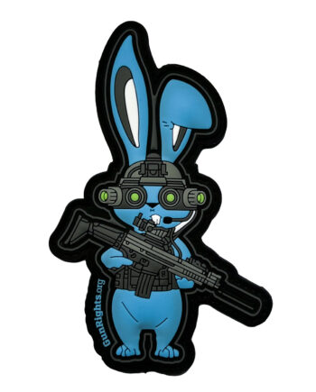 NAGR Gun Bunny PVC Patch - Blue
